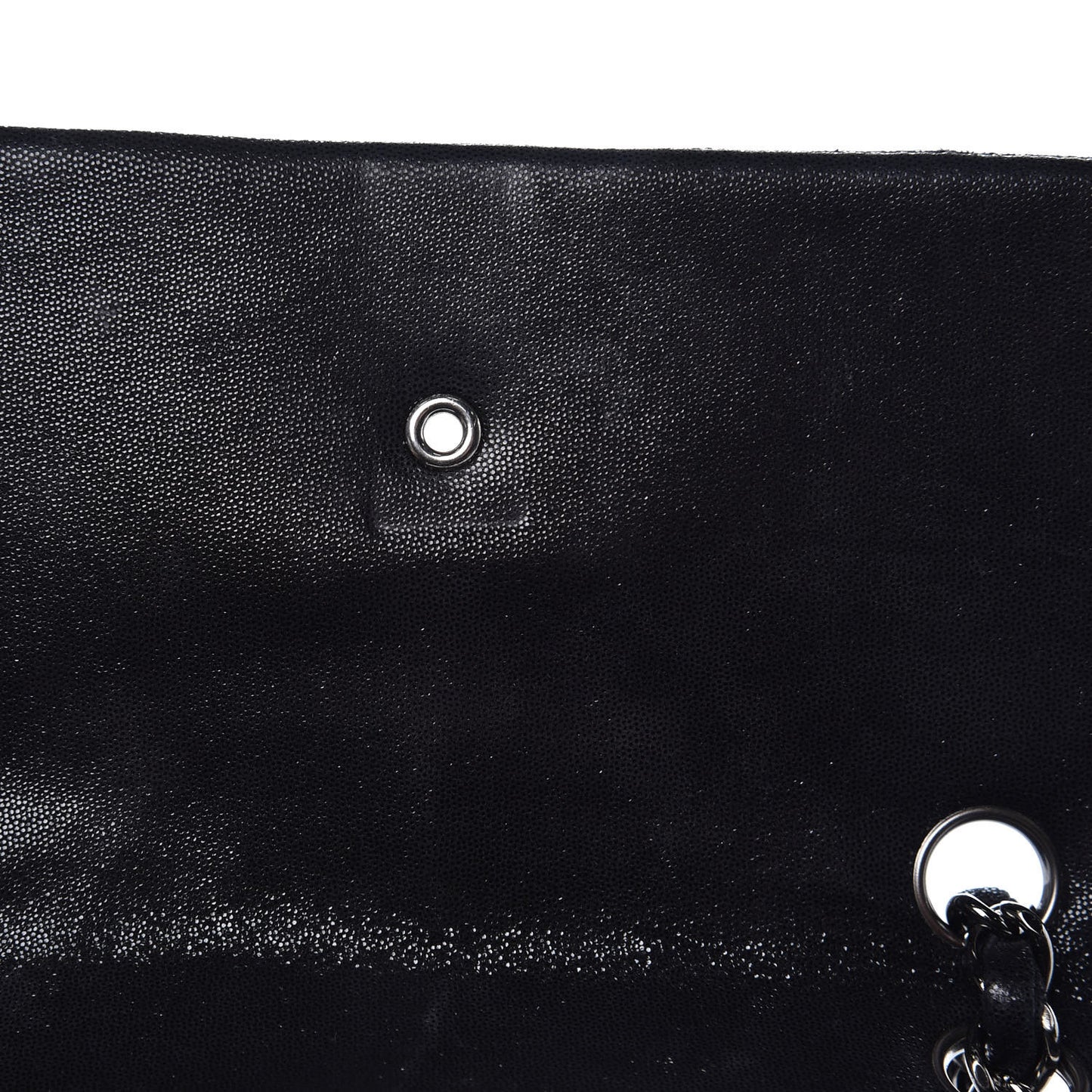 Sequin Goatskin Crystal CC Mini Flap Black