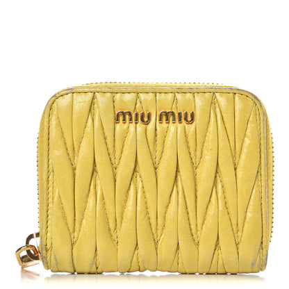 Miu Miu Nappa Matelasse Lux Coin Purse Ananas 1 of 10