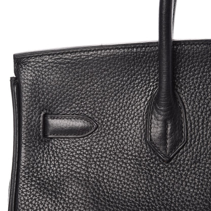 Hermes Taurillon Clemence Birkin 35 Black 8 of 32