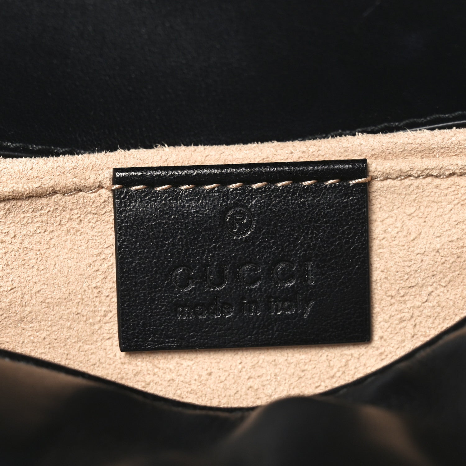 Gucci Calfskin Matelasse Mini GG Marmont Shoulder Bag Black 6 of 11