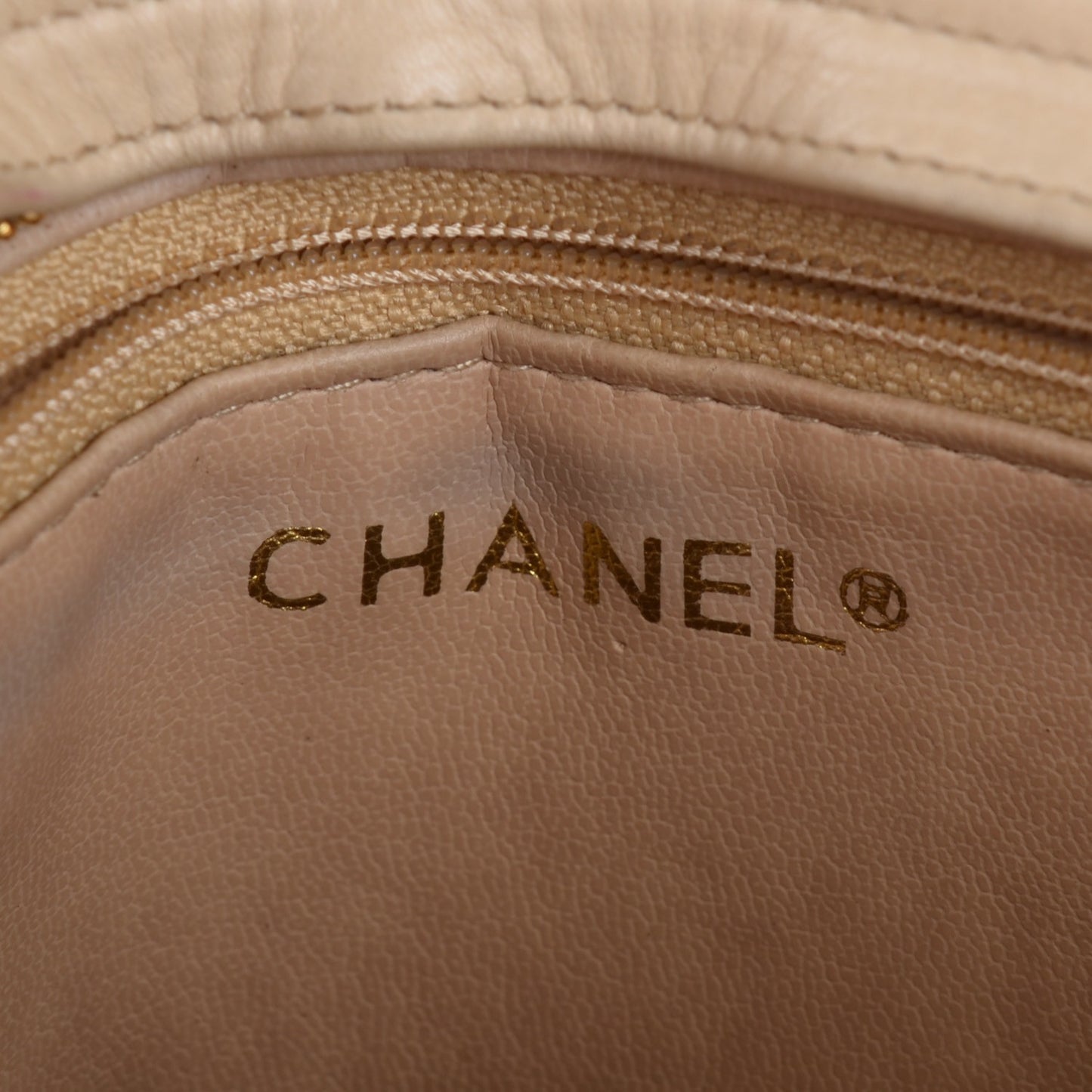 Lambskin Quilted Tote Beige