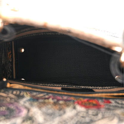Christian Dior Canvas Constellation Embroidered Medium Lady D-Lite Latte Multicolor 5 of 10