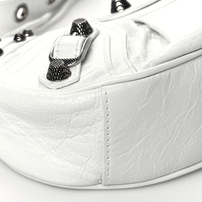 Balenciaga Agneau Arena Le Cagole Shoulder Bag XS Optic White 10 of 11