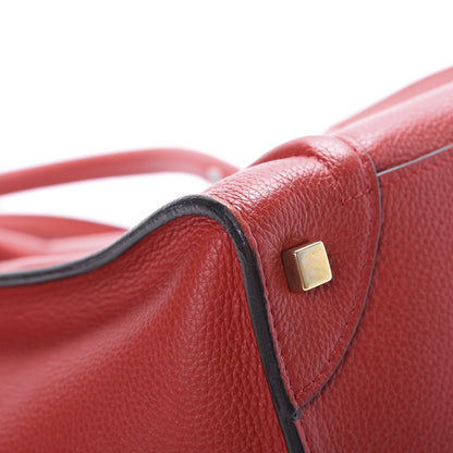 Celine Drummed Calfskin Mini Luggage Coquelicot 7 of 14