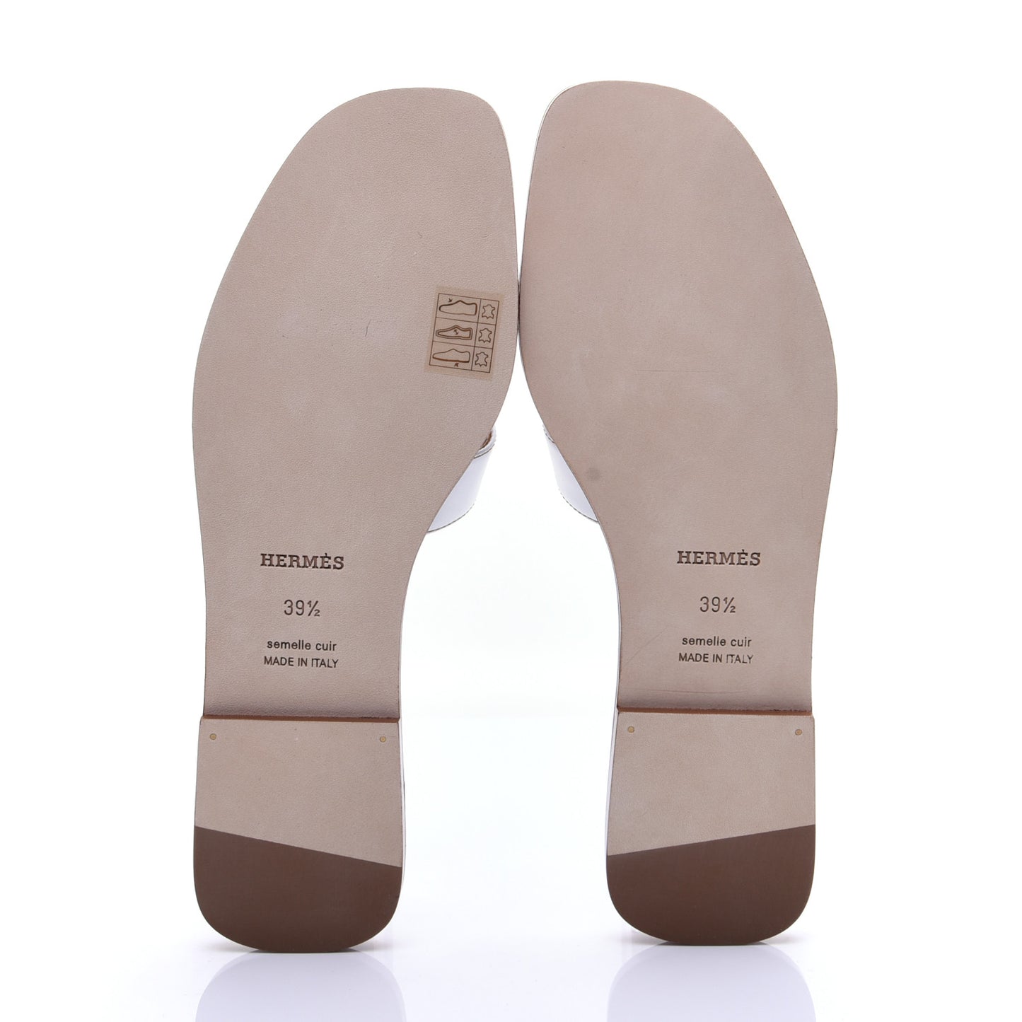 Box Calfskin Oran Sandals 39.5 White