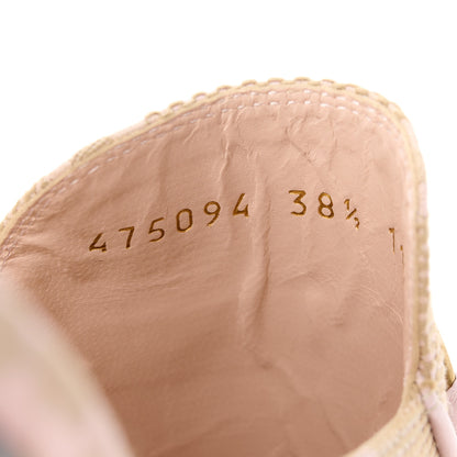 Gucci Monogram Macro GG Nappa Charlotte Womens Princetown Slippers 38.5 Beige Perfect Pink 9 of 10