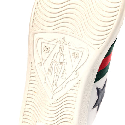 Gucci Calfskin Ayers Web Star Embroidered Womens Ace Sneakers 35.5 White Multi 8 of 17