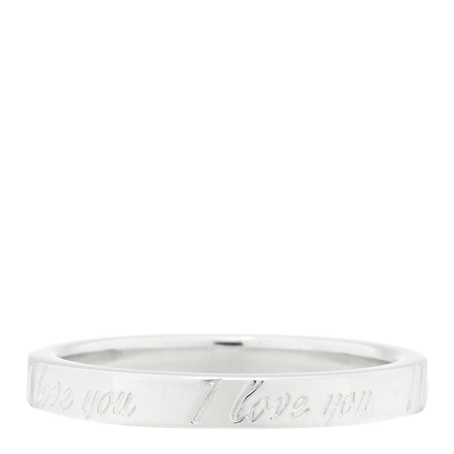 Sterling Silver I Love You Band Ring 51 5.75