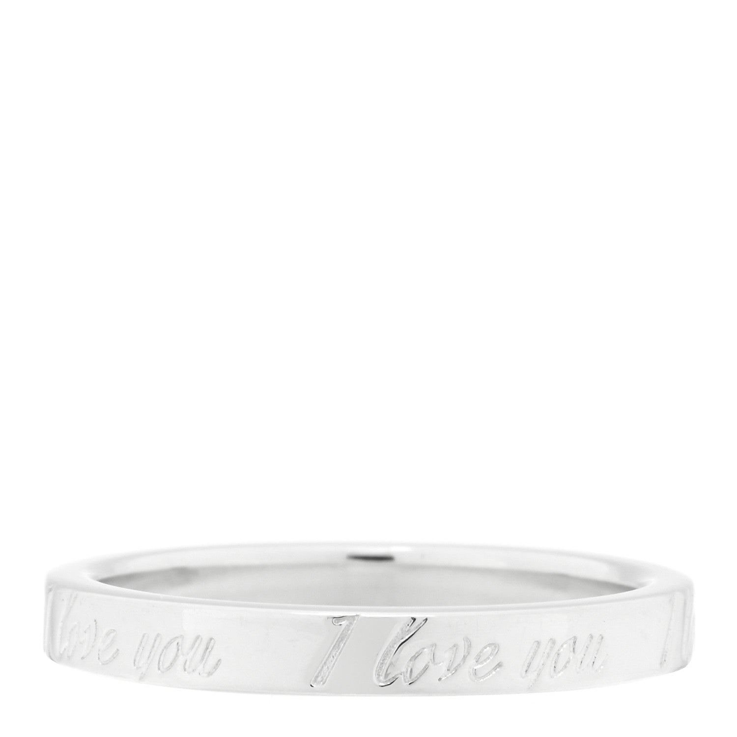 Tiffany Sterling Silver I Love You Band Ring 51 5.75 3 of 4