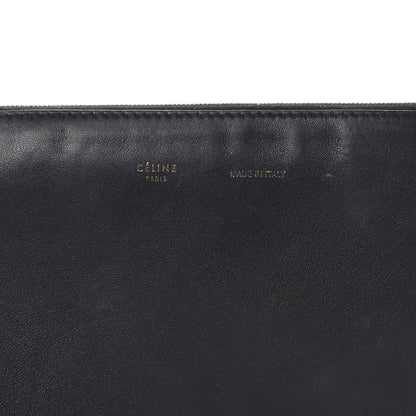 Celine Lambskin Soft Trio Zipped Bag Black 9 of 17
