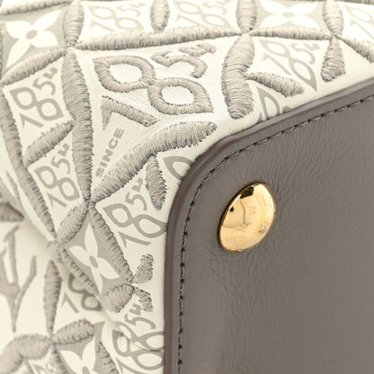 Louis Vuitton Calfskin Since 1854 Embroidered Capucines BB Ecru Taupe 10 of 13