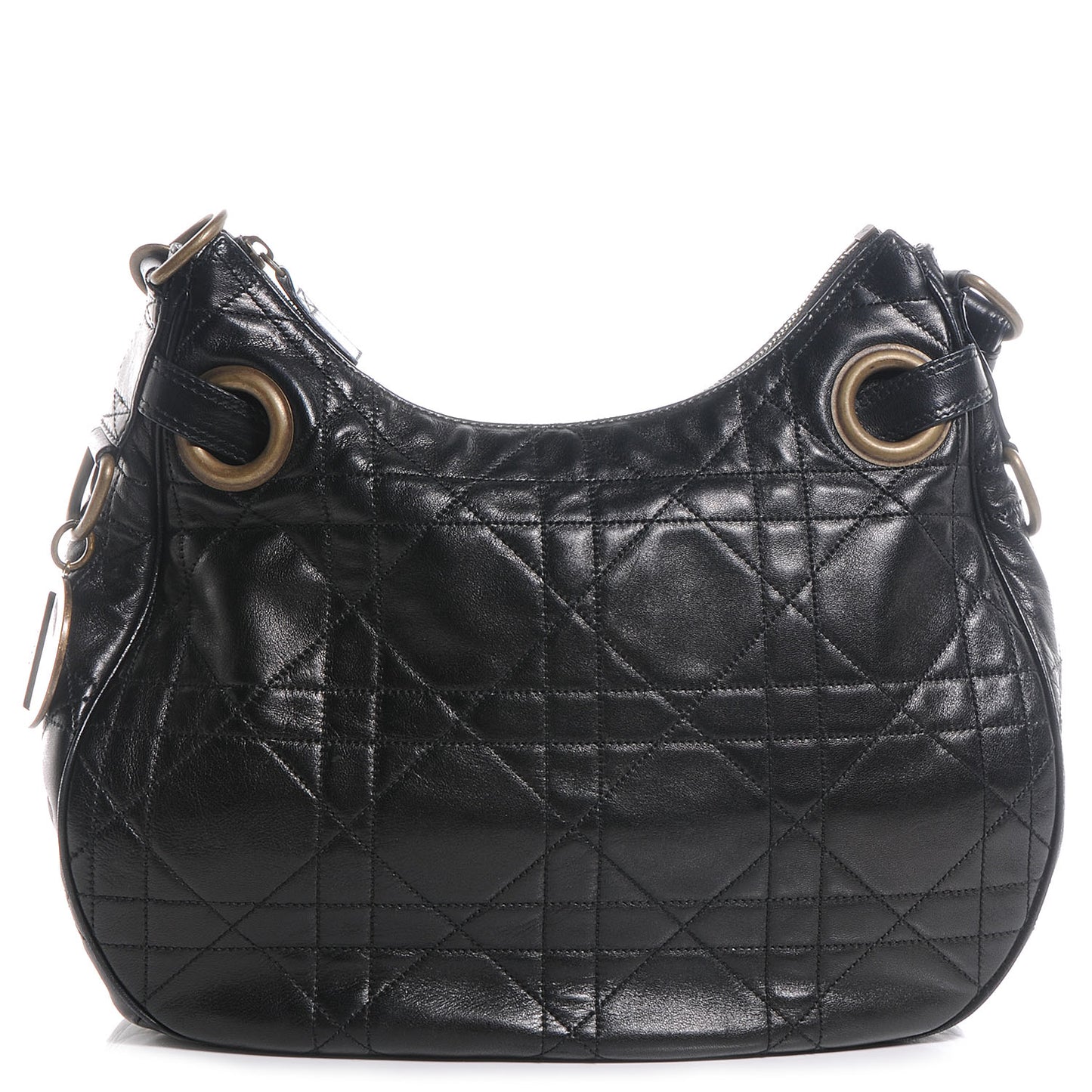 Lambskin Cannage Medium Hobo Black