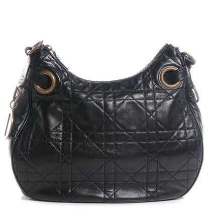 Christian Dior Lambskin Cannage Medium Hobo Black 1 of 7