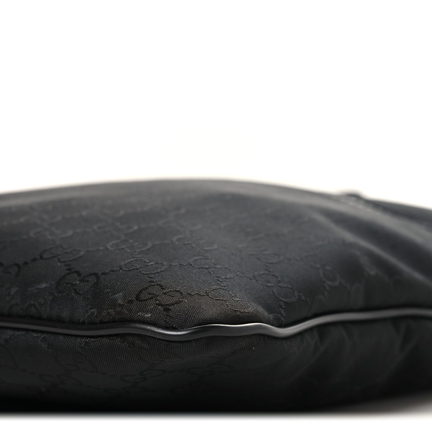 Nylon Monogram Small Flat Messenger Bag Black