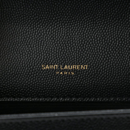 Saint Laurent Grain De Poudre Small Monogram Kate Satchel Black 6 of 11