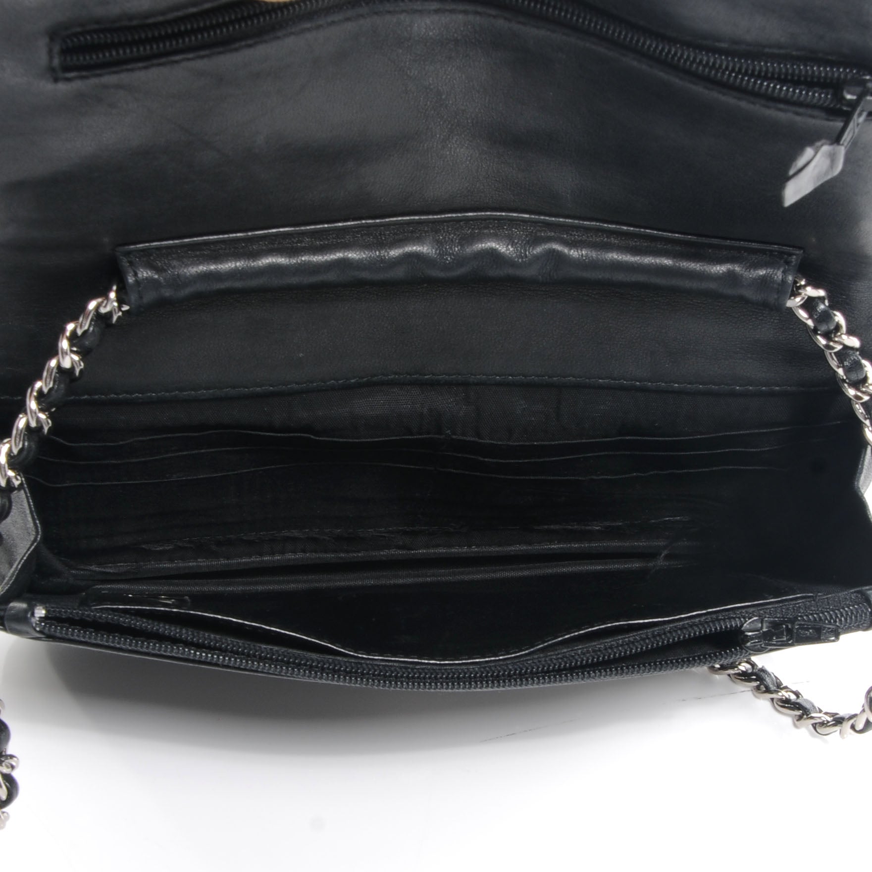 Chanel Caviar CC Wallet on Chain WOC Black 4 of 8