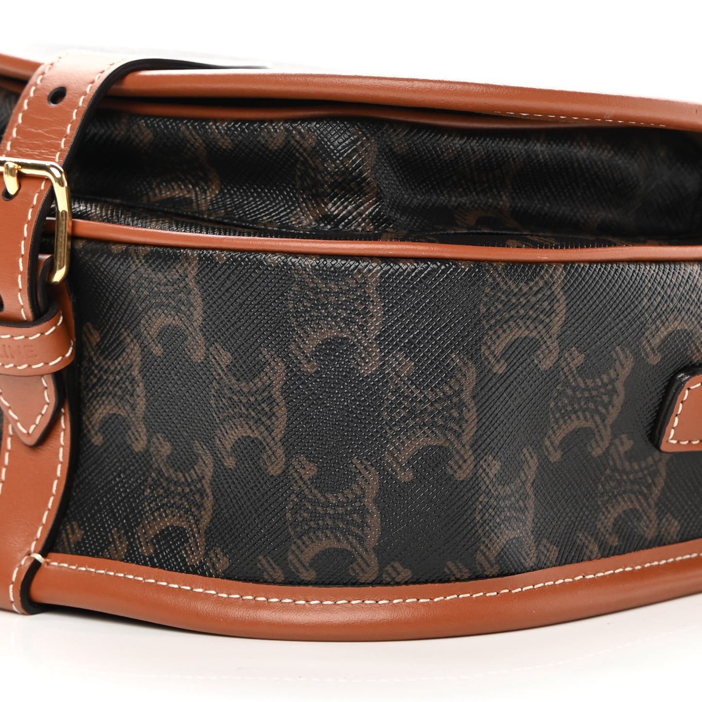 Triomphe Canvas Medium Folco Bag Tan