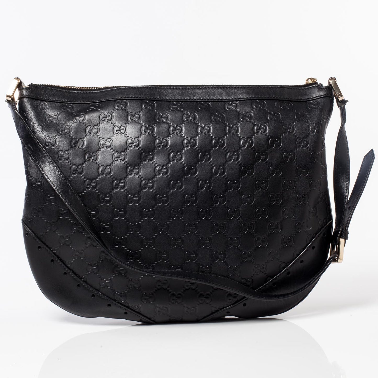 Guccissima Punch Shoulder Bag Black