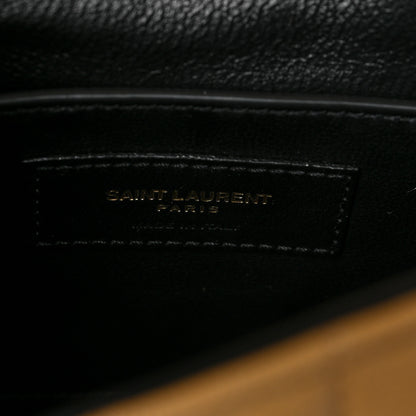 Saint Laurent Grain De Poudre Matelasse Monogram Medium Vicky Chain Bag Dark Beige 6 of 8