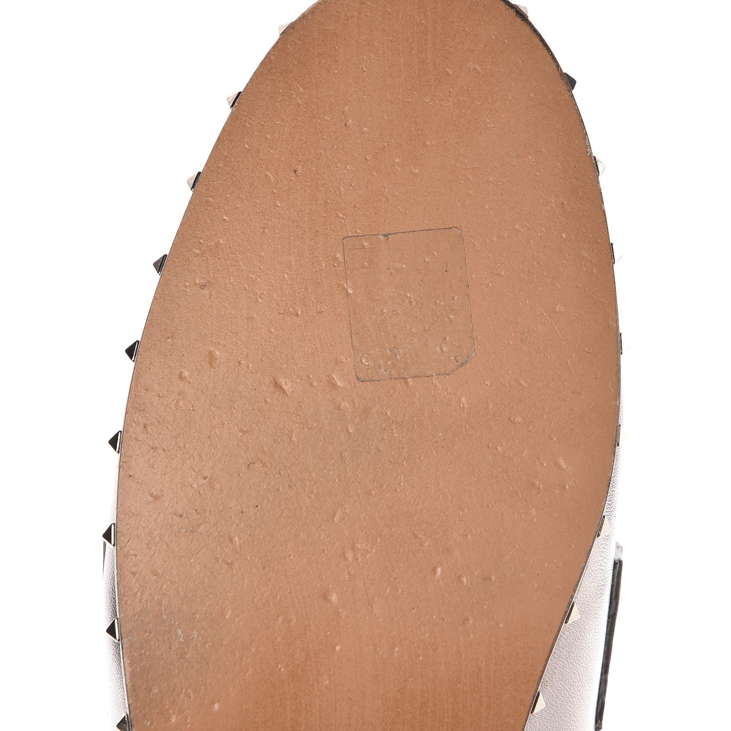 Valentino Garavani Metallic Lambskin Soul Rockstud Flat Mules 39 Silver 14 of 15