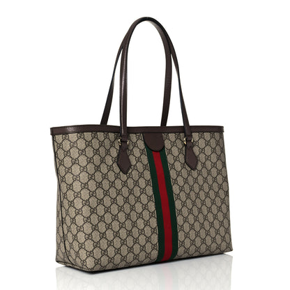 Gucci GG Supreme Monogram Medium Ophidia Shopping Tote Brown 3 of 14