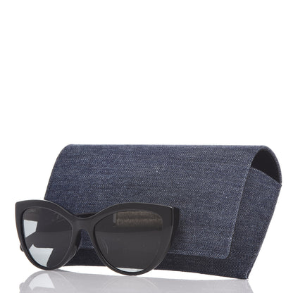 Chanel Acetate Rope Cat Eye Sunglasses 5409-A Black 8 of 8