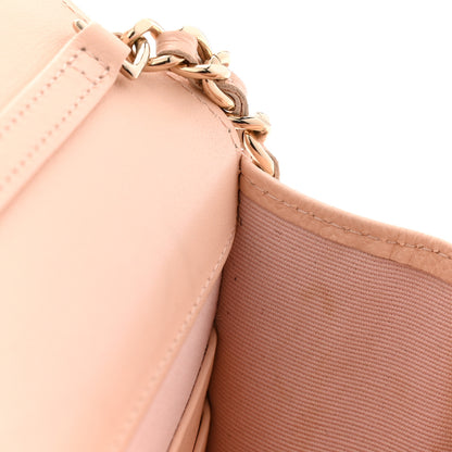 Chanel Caviar Quilted CC Turnlock Wallet On Chain WOC Beige 12 of 12
