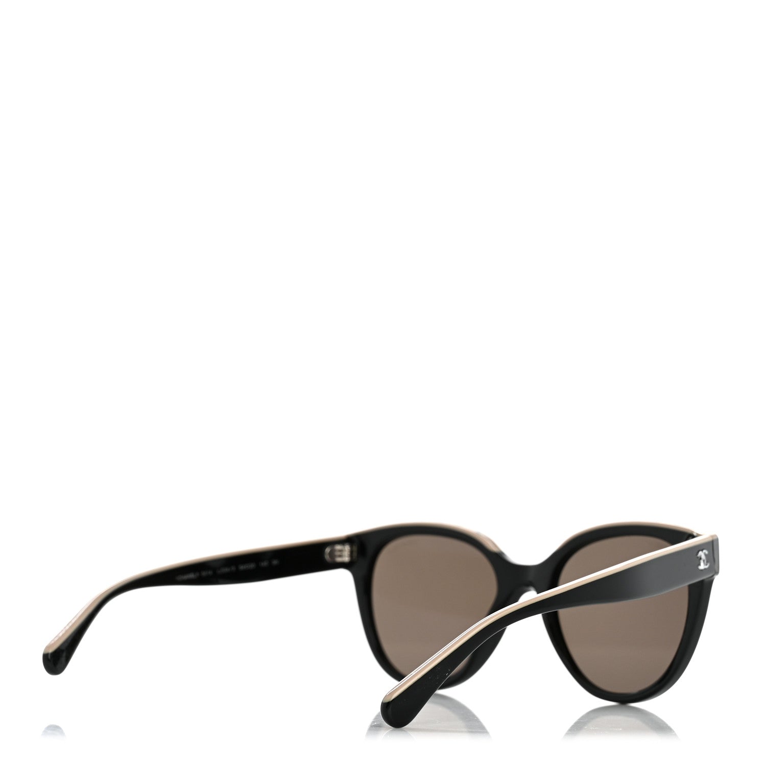 Chanel Acetate CC Butterfly Sunglasses 5414 Black Beige 4 of 8
