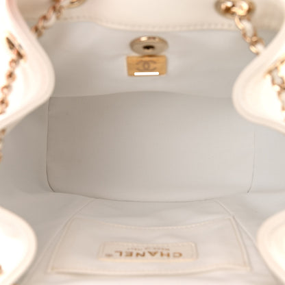 Chanel Lambskin Quilted Small Duma Drawstring Backpack White 5 of 17