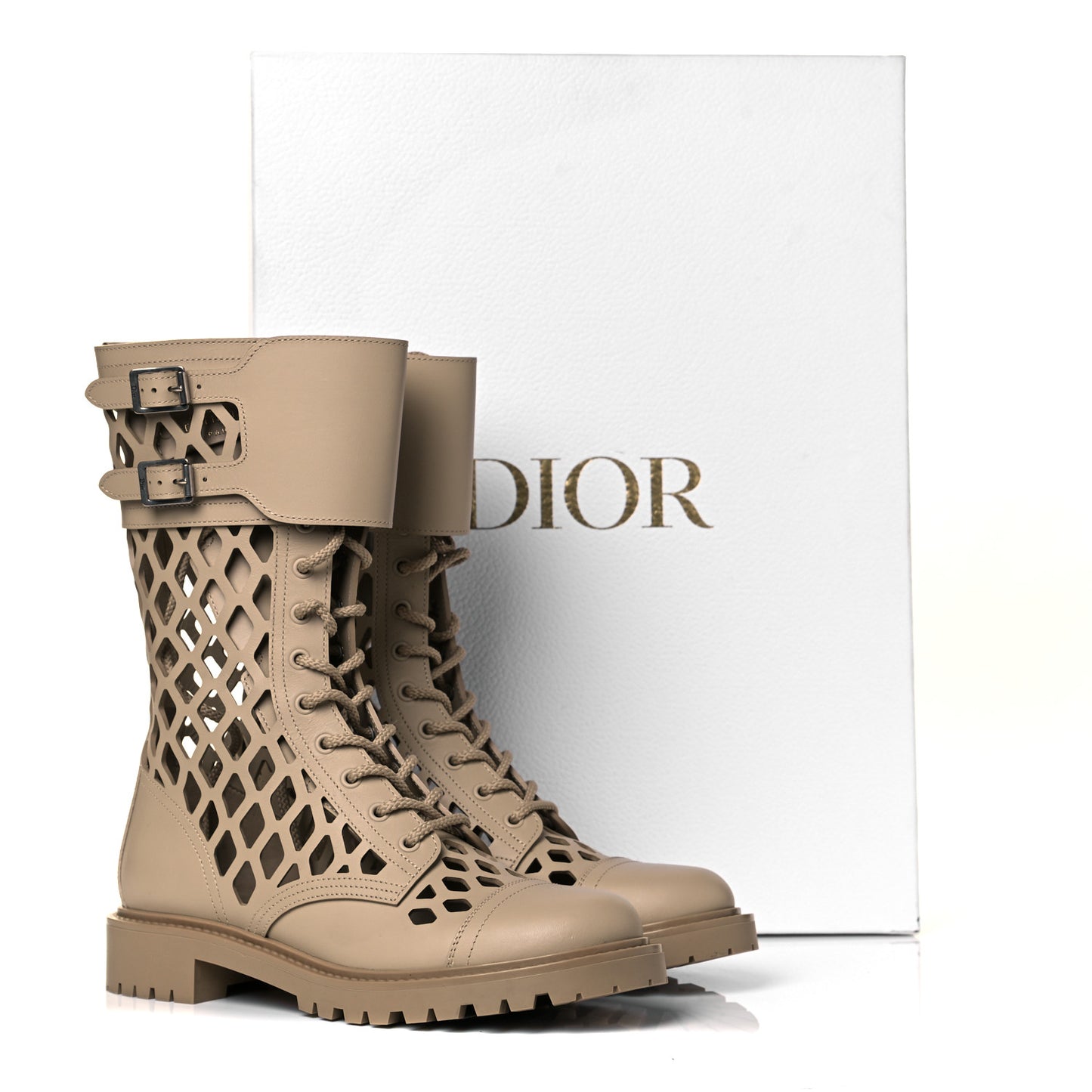 Matte Calfskin Womens D-Trap 30mm Tall Boots 40 Corde