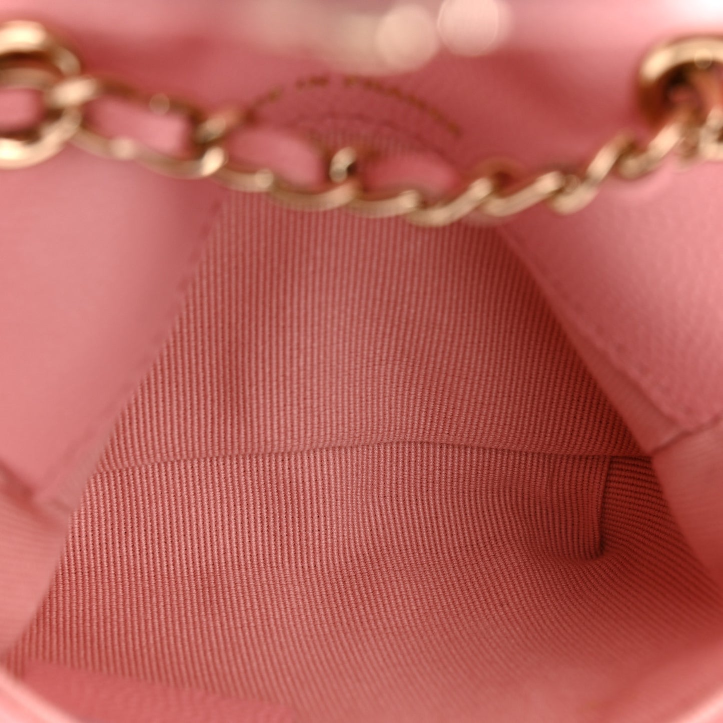 Caviar Quilted Mini Chain Belt Bag Light Pink