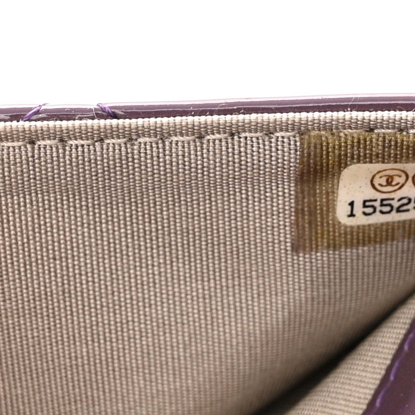 Patent Quilted Brilliant Wallet On Chain WOC Violet