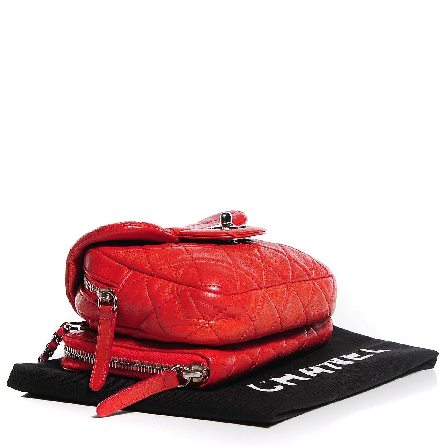 Chanel Lambskin Quilted WOC Mini Flap Red 4 of 8