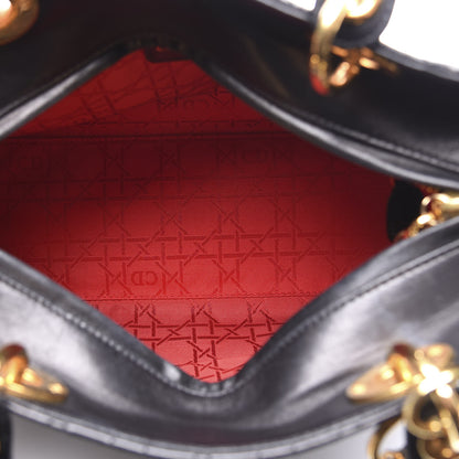 Christian Dior Lambskin Cannage Medium Lady Dior Black 4 of 10