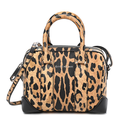 Givenchy Grained Calfskin Leopard Print Micro Lucrezia 1 of 9