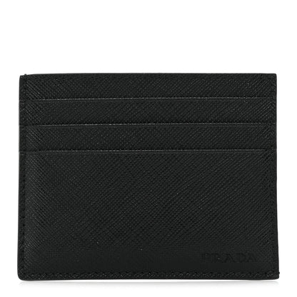 Prada Saffiano Card Holder Black 1 of 10