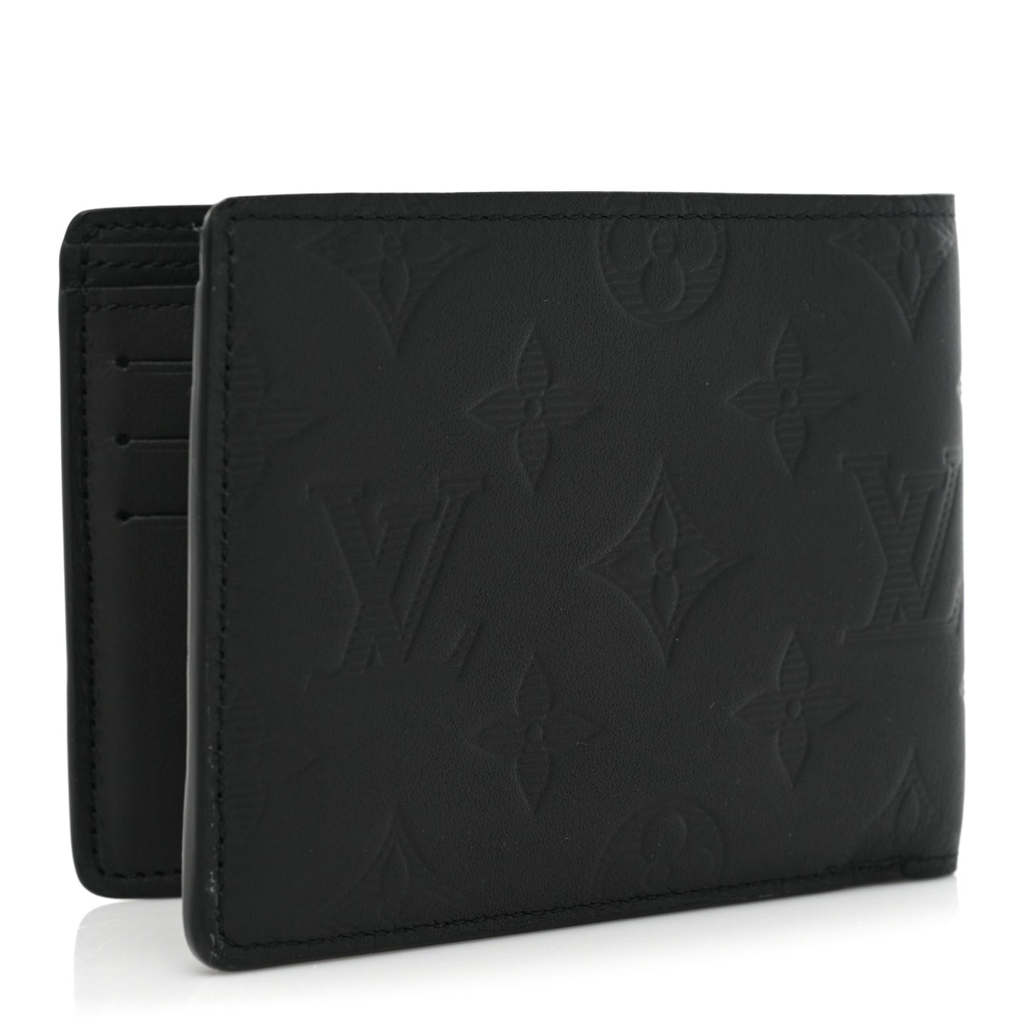 Calfskin Monogram Shadow Multiple Wallet Black