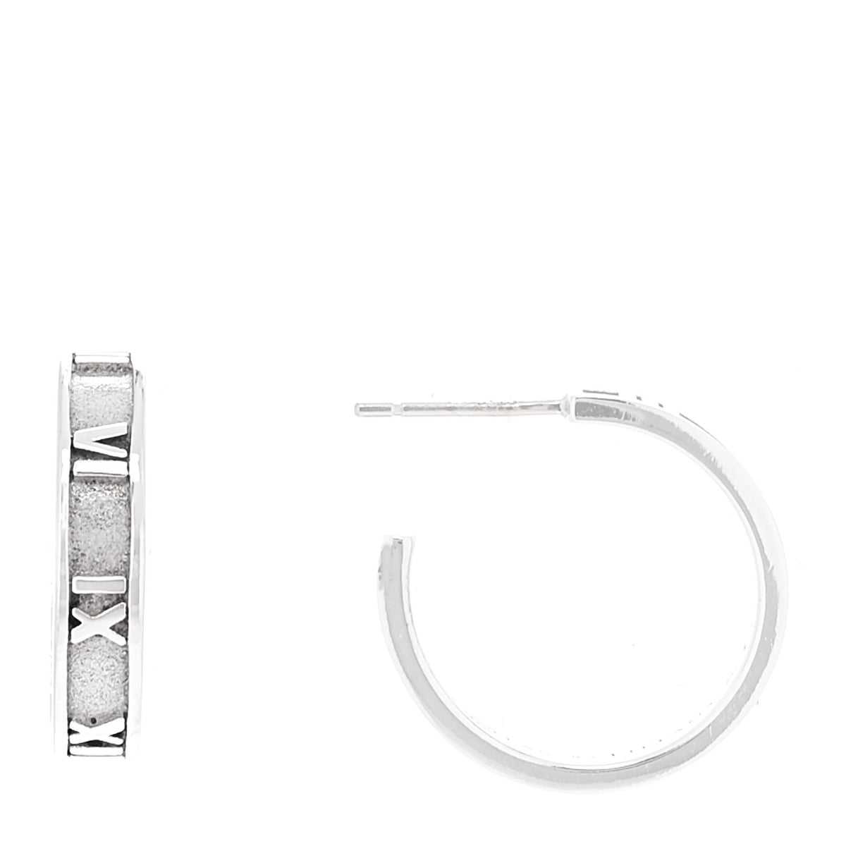 Tiffany Sterling Silver Atlas Hoop Earrings 1 of 5