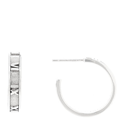 Tiffany Sterling Silver Atlas Hoop Earrings 1 of 5