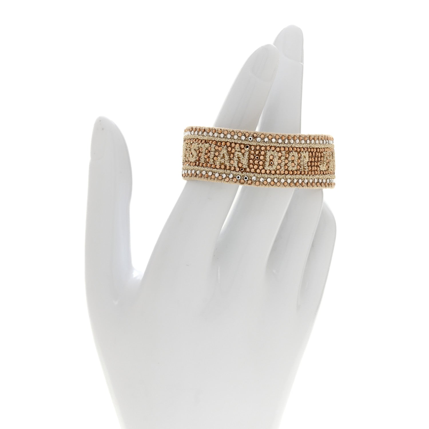 Christian Dior Woven Cotton Crystal Embroidered J'Adior Friendship