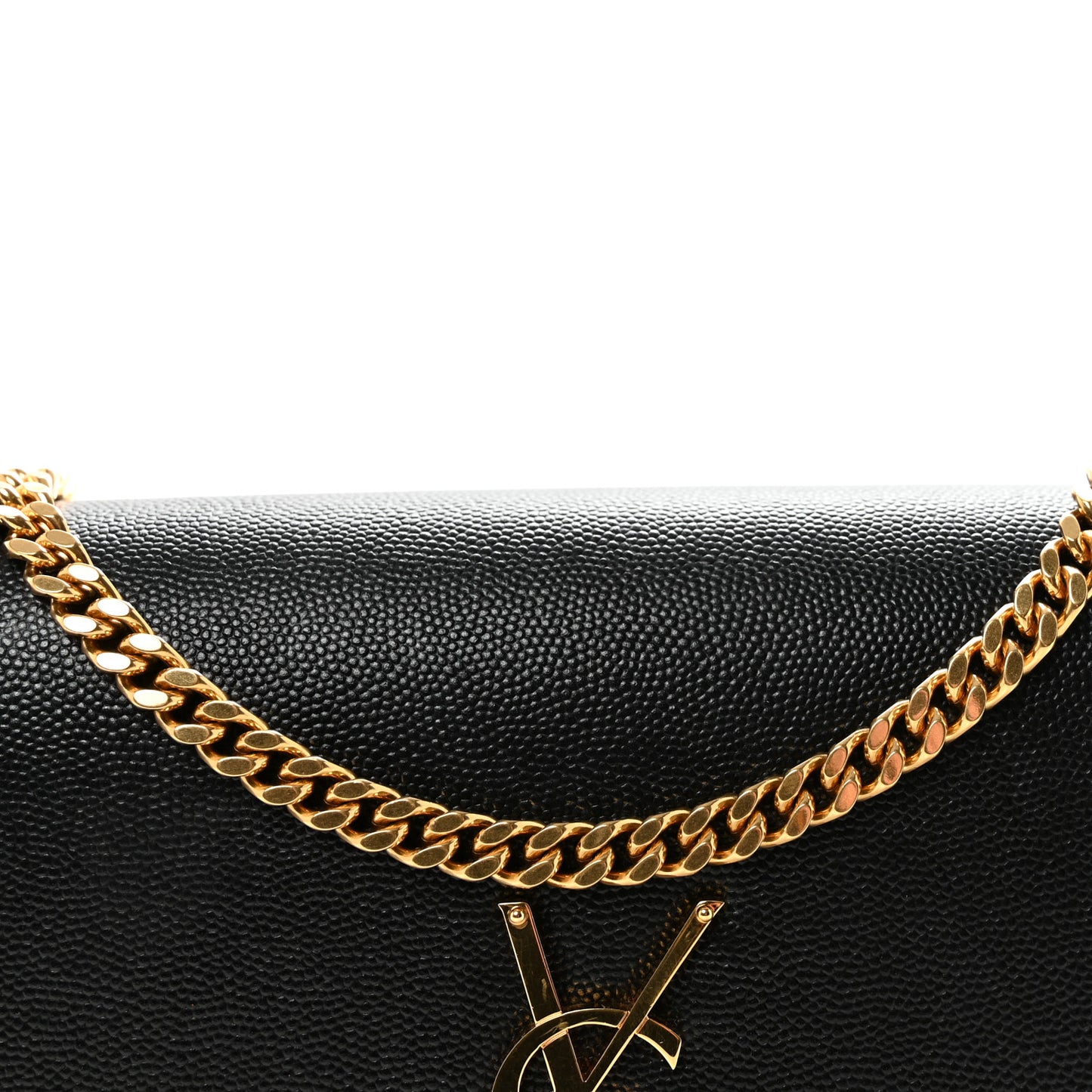 Grain De Poudre Medium Classic Monogram Kate Satchel Black