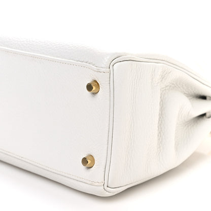 Hermes Taurillon Clemence Kelly Retourne 28 White 10 of 10