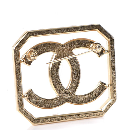 Chanel Crystal CC Brooch Light Gold 3 of 5
