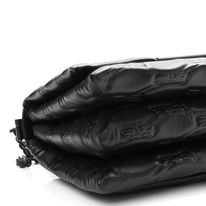 Balenciaga Nappa BB Monogram Embossed Medium Triplet Bag Black 9 of 10