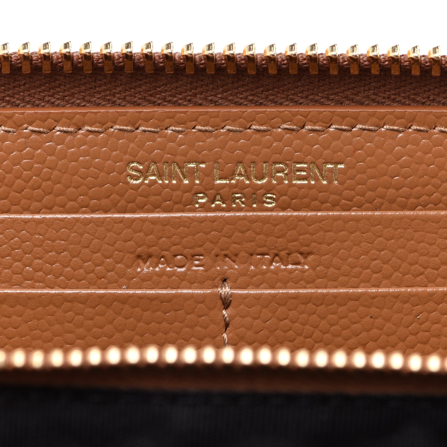 Grain De Poudre Matelasse Chevron Monogram Zip Around Wallet Naturel Dark