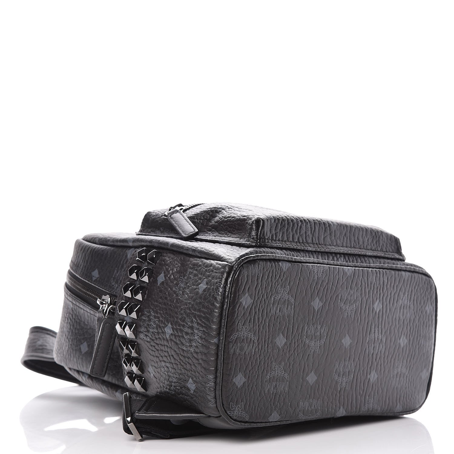MCM Visetos Small Side Stud Stark Backpack Black 4 of 10