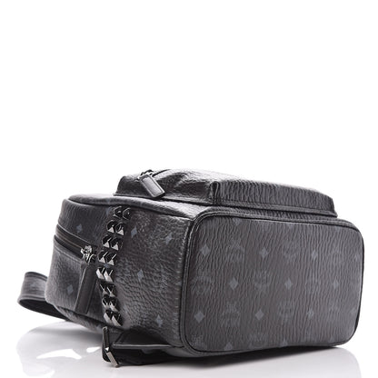 MCM Visetos Small Side Stud Stark Backpack Black 4 of 10