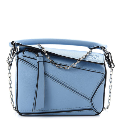 Loewe Calfskin Nano Puzzle Bag Blue 1 of 8