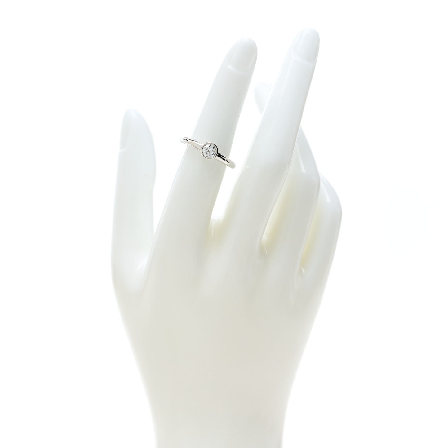 Platinum Diamond .35ct Bezet Ring 50 5.5