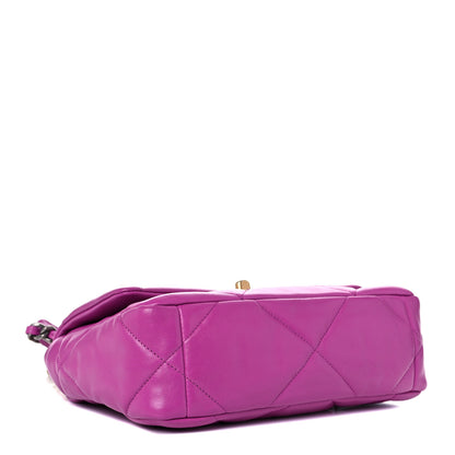 Chanel Lambskin Quilted Medium Chanel 19 Flap Purple 4 of 11